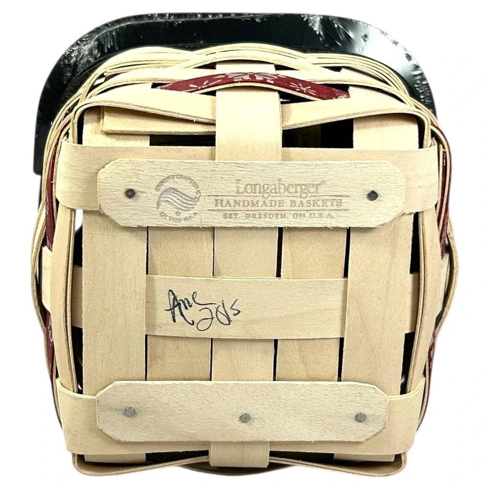 Longaberger MR. FLURRY FACE Sm Peg Basket‎ 2016 Lid Protector Face Stickers Tags